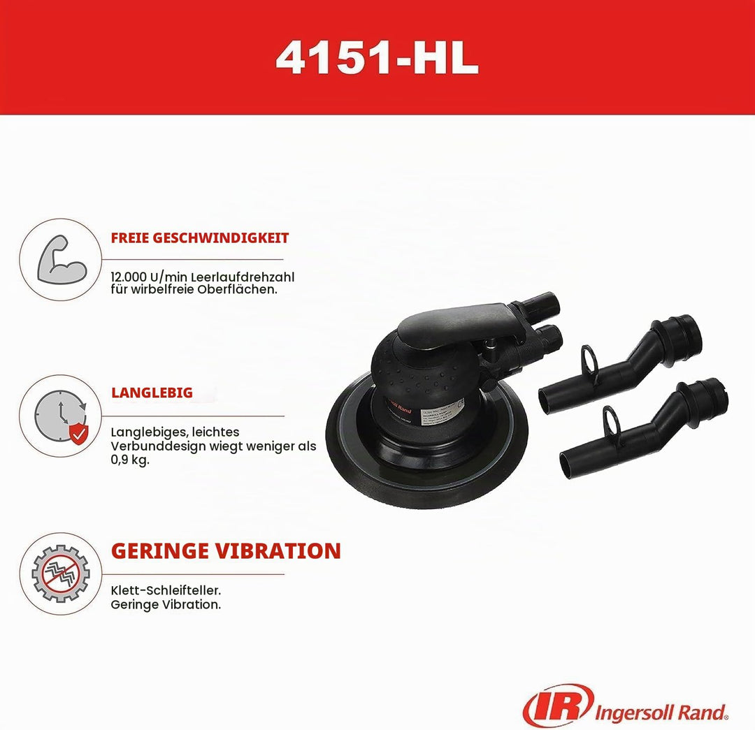 Ingersoll Rand 4151HL Ultra Hochleistung 6" (150 mm) Exzenterschleifer mit Anschluss zur Staubabsaug