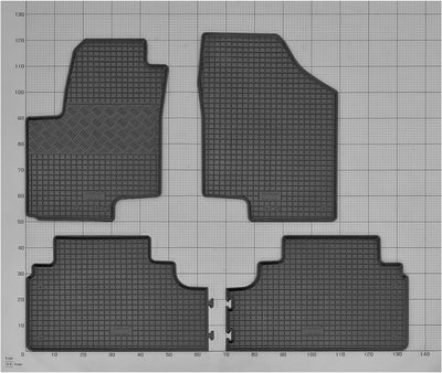 Stylisches Gummi- und Kofferraumwanne Set geeignet für Hyundai ix20 ab 2010 - Schützen und Aufwerten