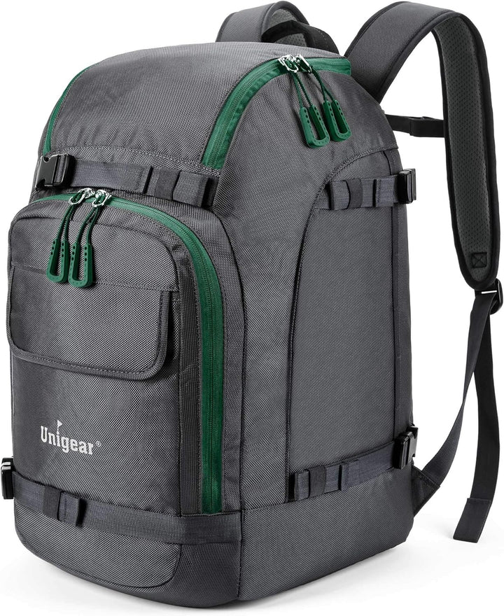 Unigear Skischuhtasche mit Helmfach und Rucksackgurten, Skirucksack Skischuhrucksack mit Helmtasche,