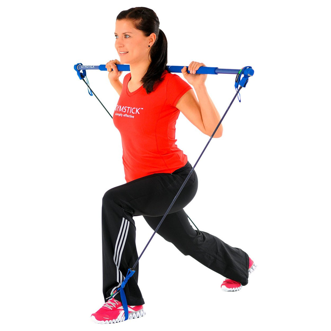 Gymstick Gymnastik Stab, Fitness, Widerstand inkl. Tragetasche, Mittel, Blau