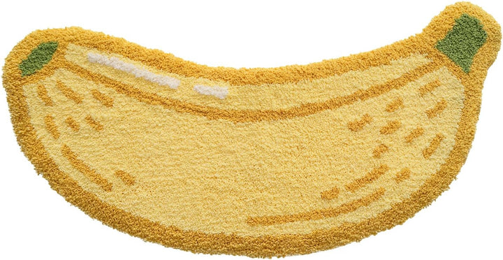 DEXI Badezimmerteppich 60 x 130 cm, Badematte rutschfest Absorbierende mit Bananenmuster, waschbarer