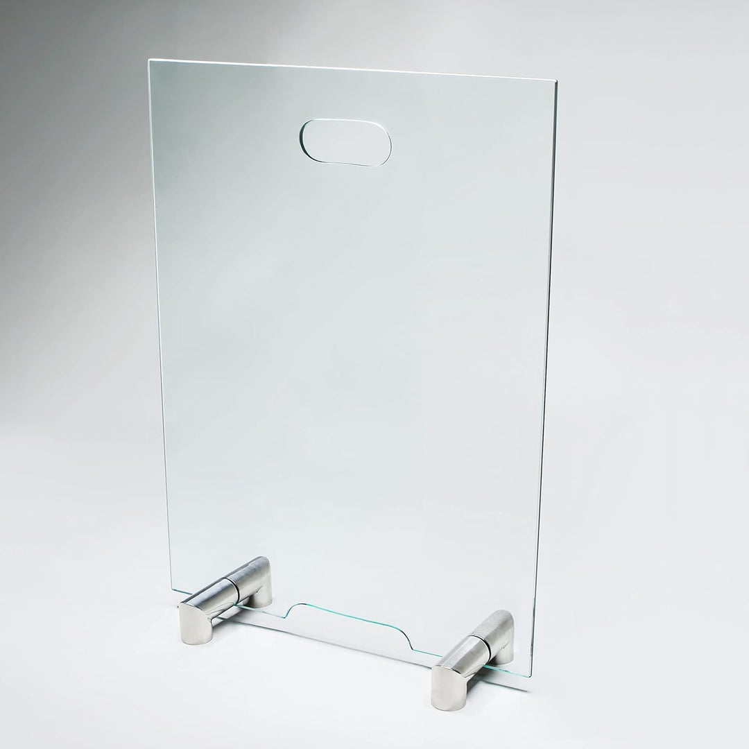 BIJON Kaminschutzgitter aus Spezial-Sicherheitsglas, Hitzeschutz Funkenschuztgitter, Ofenschutzgitte