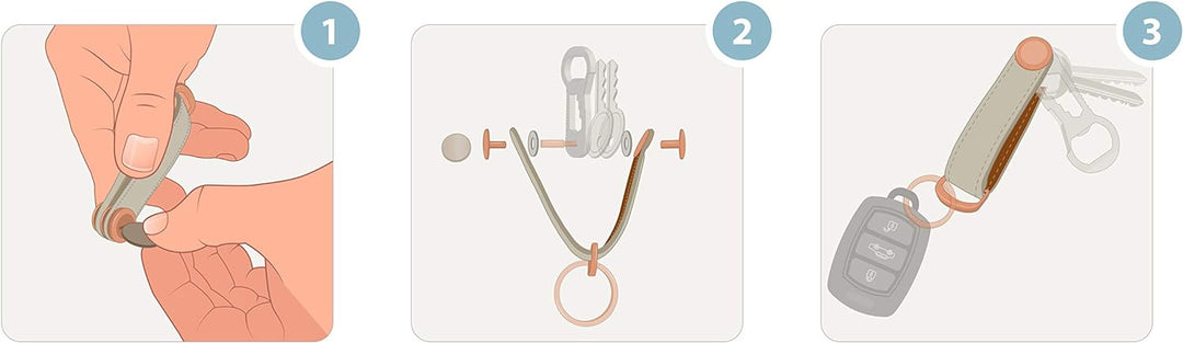 Premium Leder Damen Schlüsselhalter Smart Key Organizer Schlüssel Etui Holder Schlüsselanhänger Schl