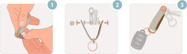 Premium Leder Damen Schlüsselhalter Smart Key Organizer Schlüssel Etui Holder Schlüsselanhänger Schl