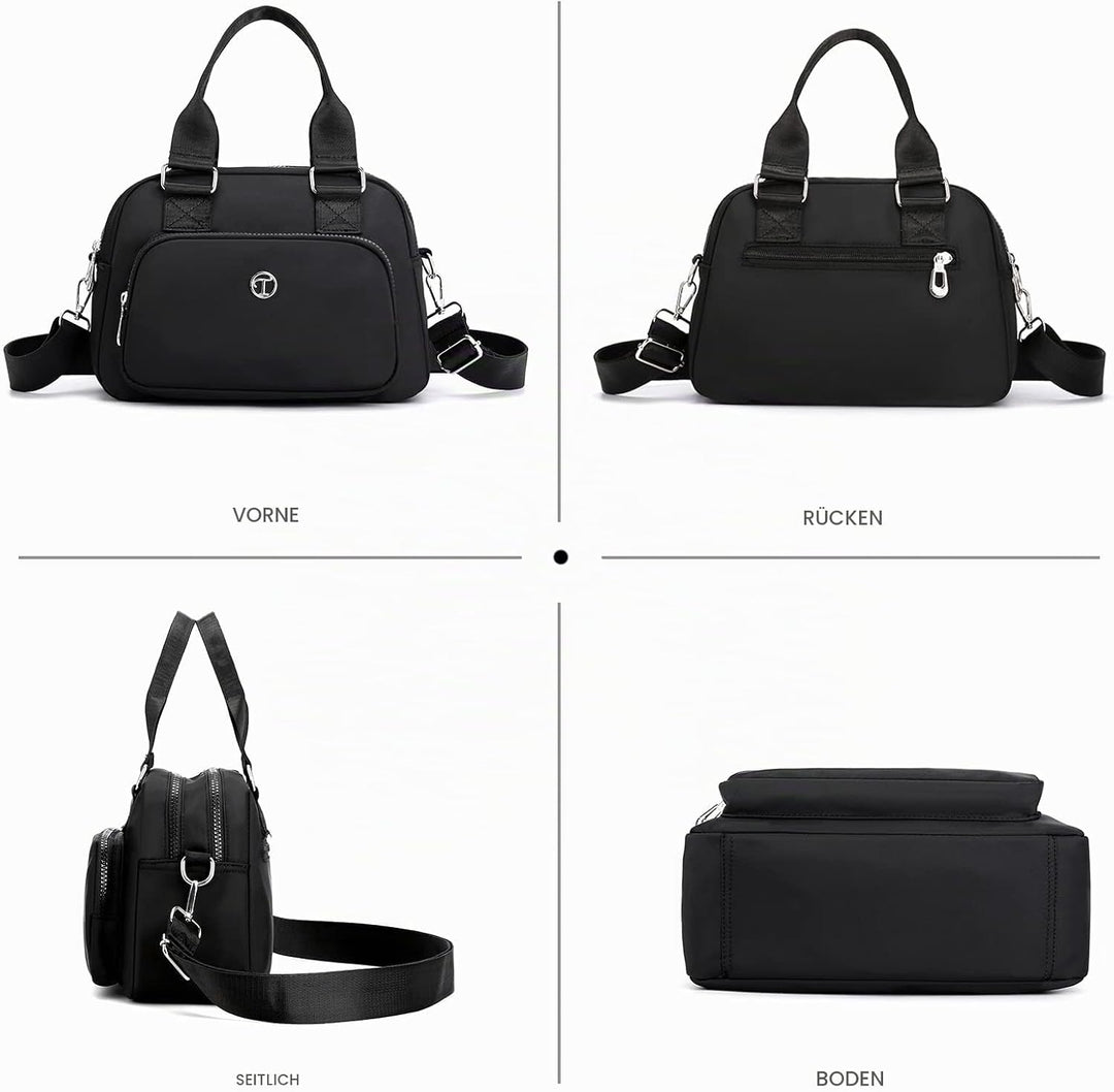 NICOLE &amp; DORIS Handtasche Messenger Bag Damen Casual Schultertasche Nylon Wasserdicht Leichte Umhäng