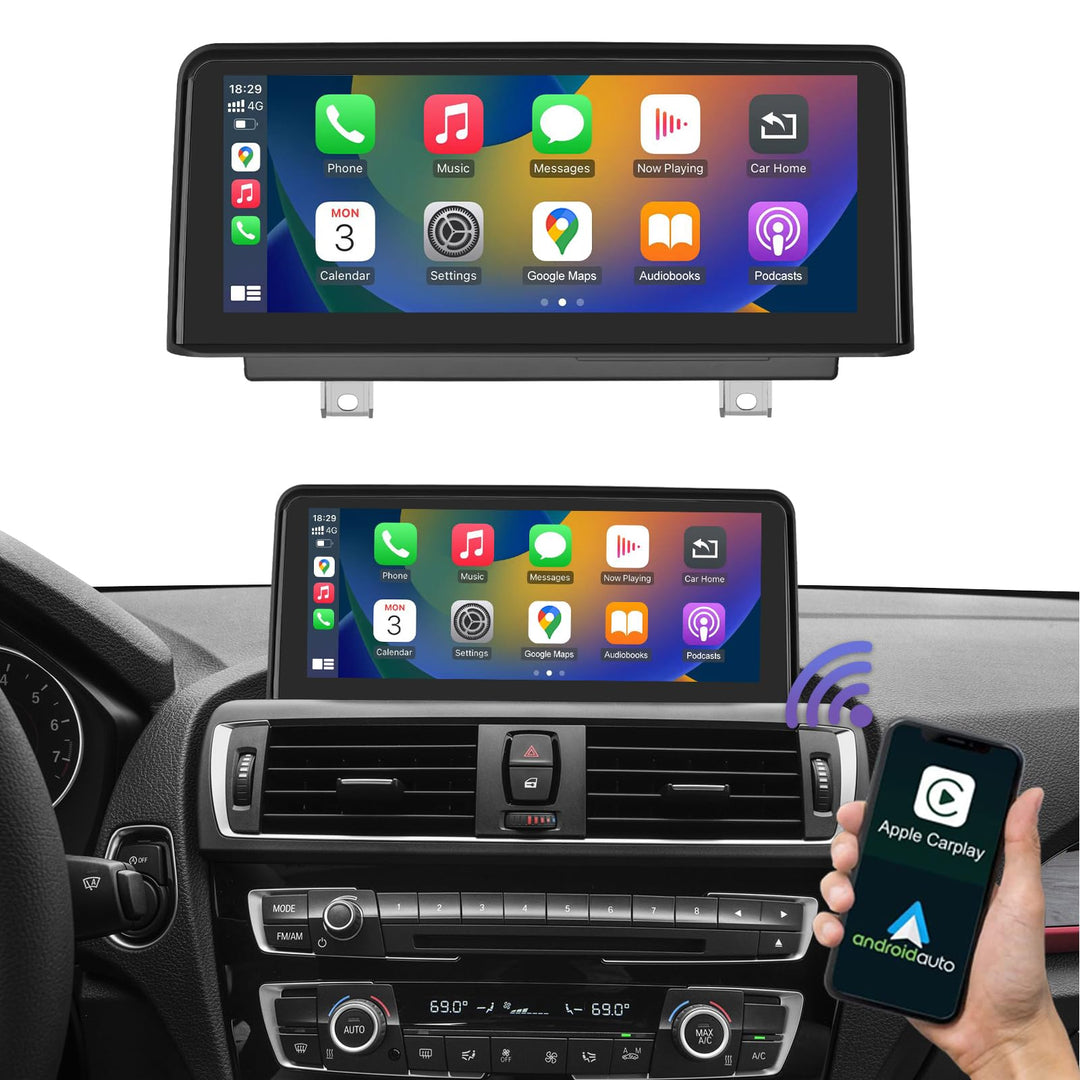 Road Top Autoradio 10,25 Zoll Car Radio, Kabellos CarPlay/Android Auto/Mirrorlink/Navigation für BMW