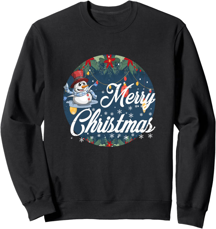 Christbaumkugel Geschenk zu Weihnachten Schneemann Sweatshirt