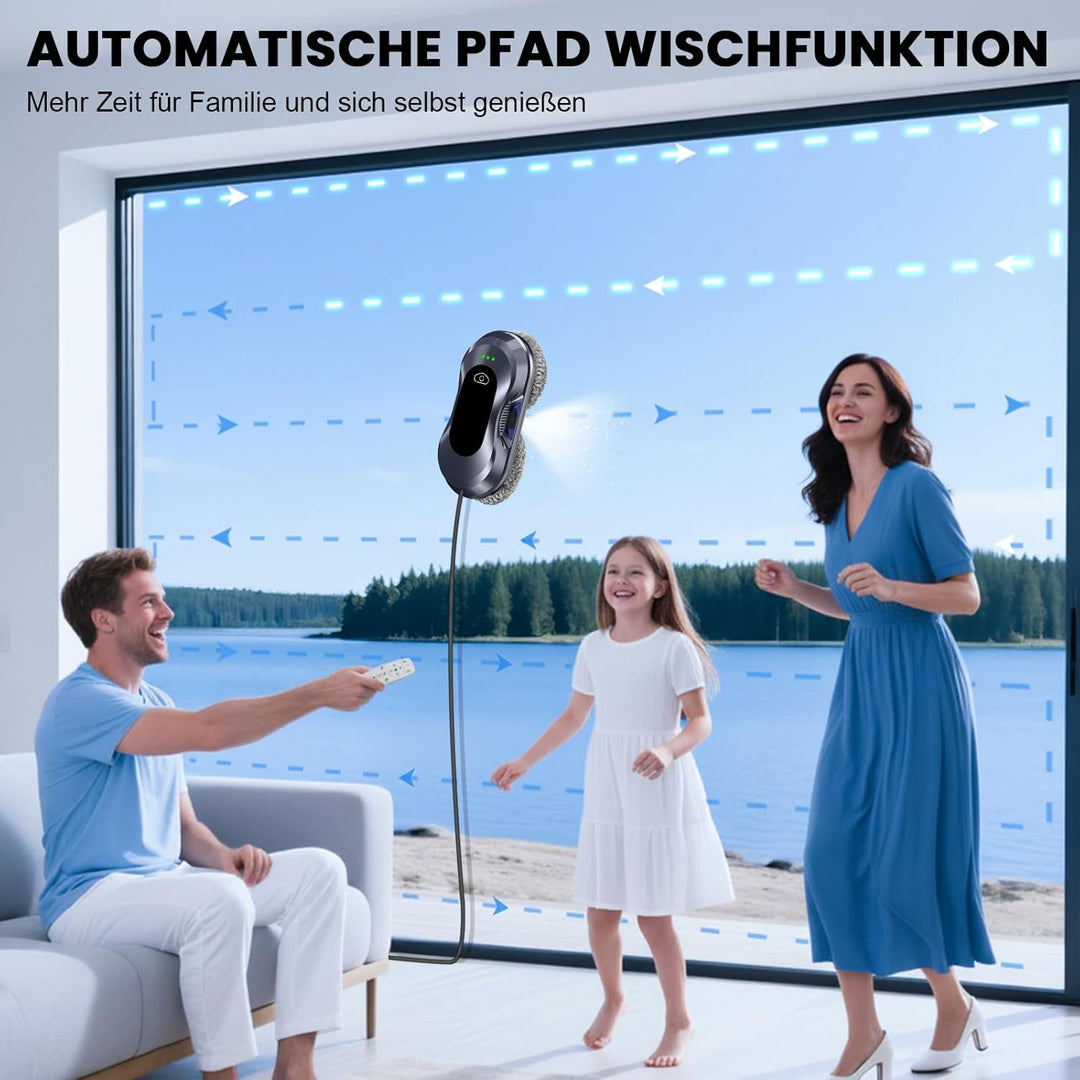 Fensterputzroboter 2026 Neuheit, 6000Pa, Doppeldüsen-Sprühfunktion,