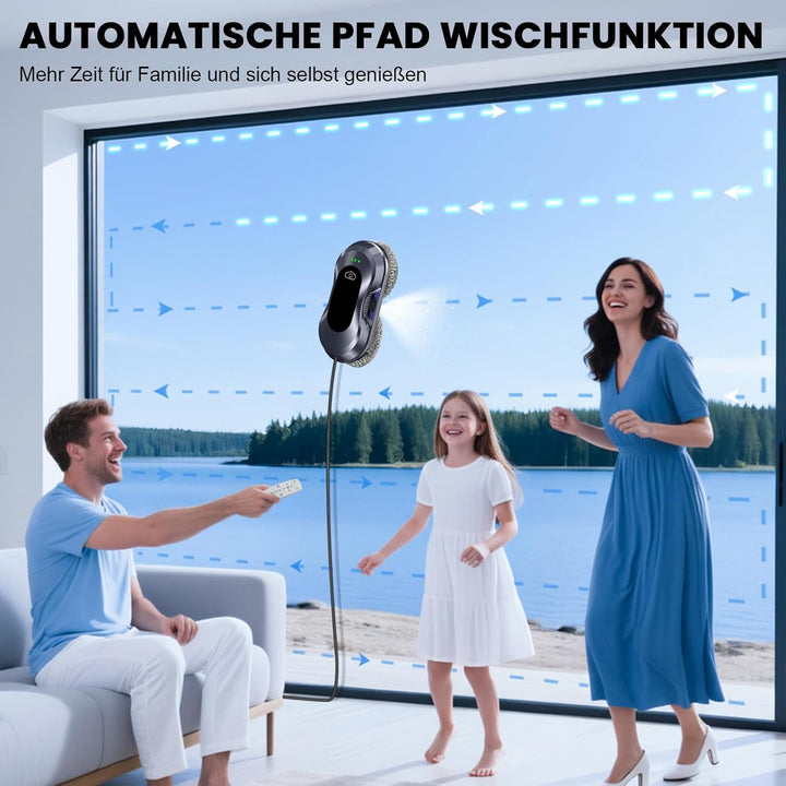 Fensterputzroboter 2026 Neuheit, 6000Pa, Doppeldüsen-Sprühfunktion,