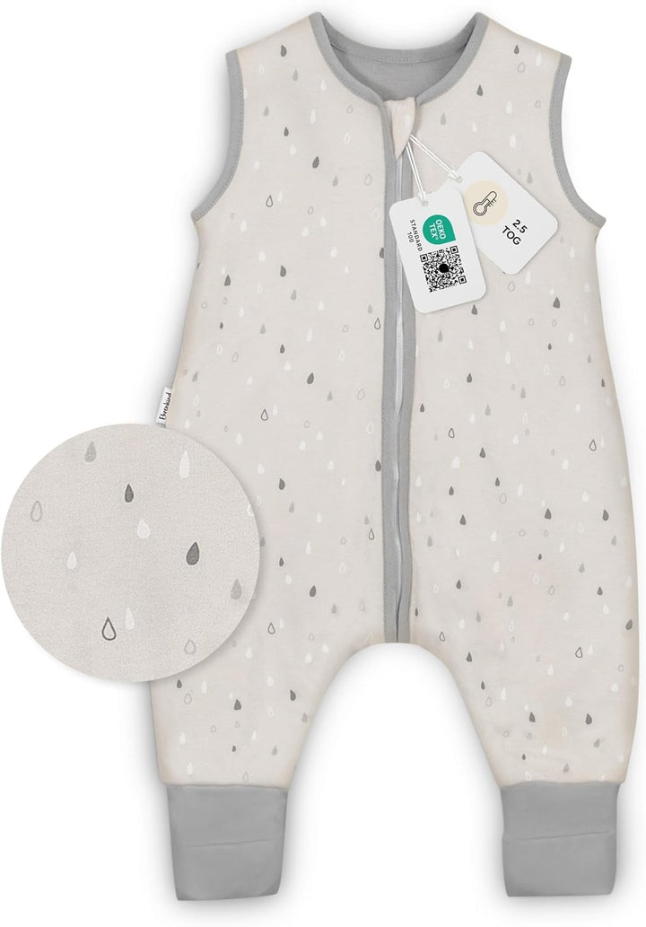 Ehrenkind® Babyschlafsack | Schlafsack mit Füssen 2.5 TOG | Bio-Baumwolle | Ganzjahres Schlafsack Ba