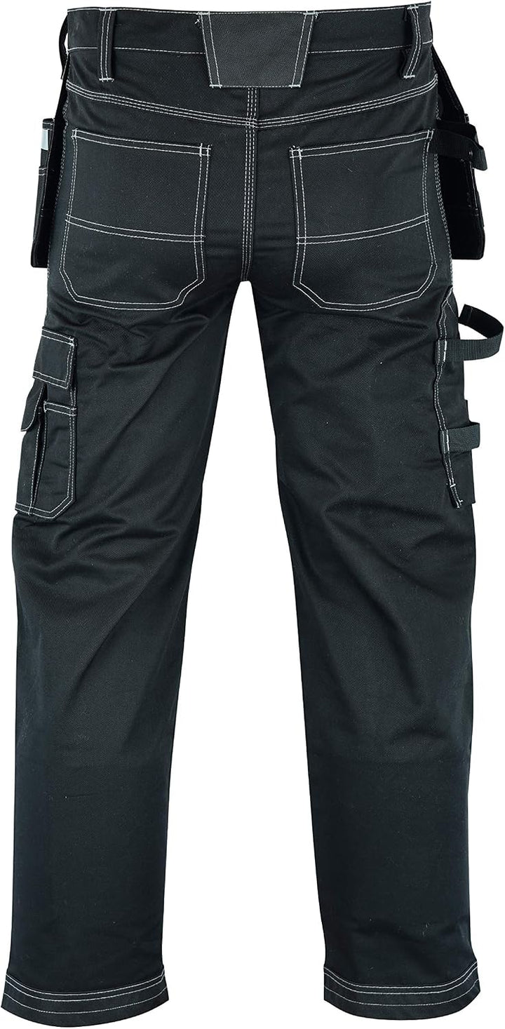 MS9 Herren Arbeitshose Bundhose Cargohose mit Holstertaschen Werkzeugtaschen Multifunktions und Knie