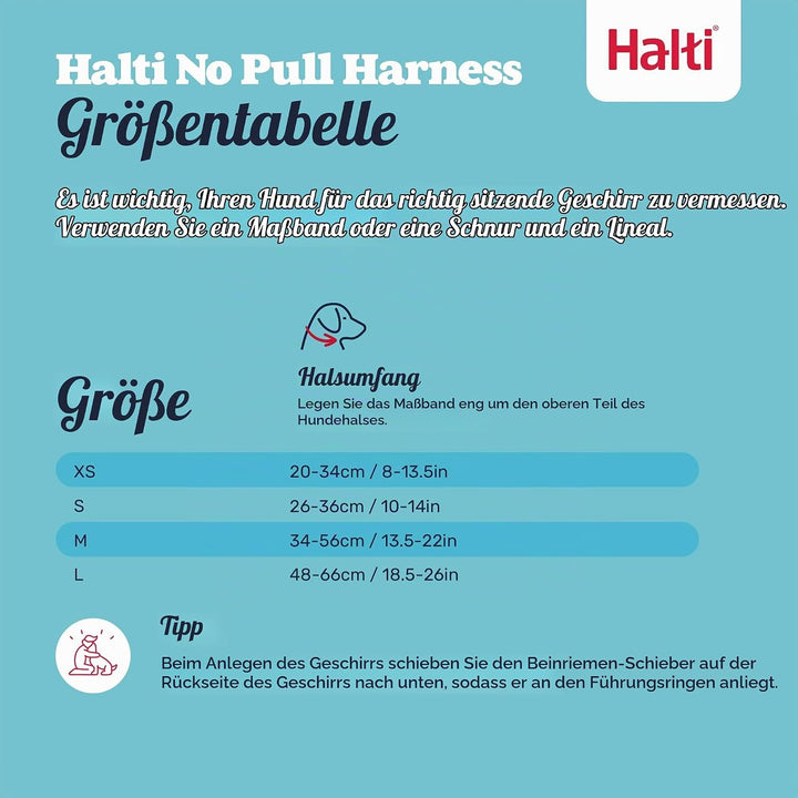 HALTI No Pull Anti-Zug Geschirr - Verhindert, DASS Ihr Hund an der Leine zieht, Gepolsterter Brust-