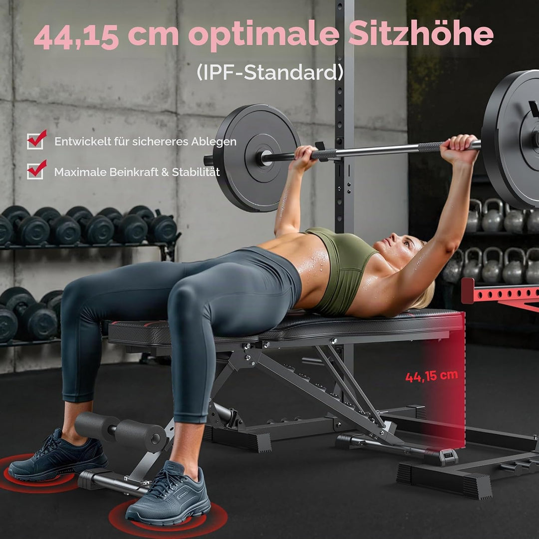 FLYBIRD Adjustable Bench,Utility Weight Bench for Full Body Workout- Multi-Purpose Foldable incline/