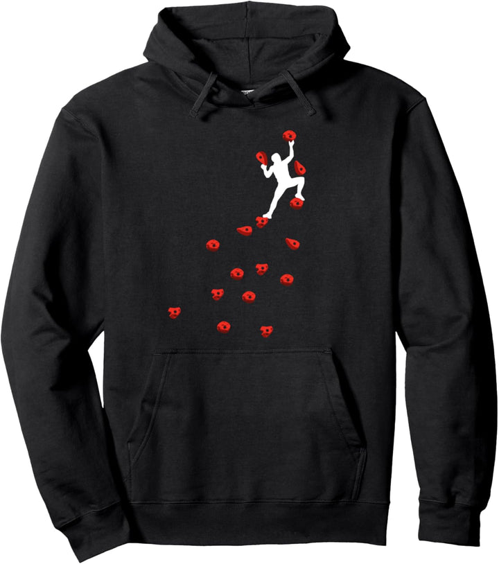 Bouldern Herren Klettern Kletterer Mann Rote Boulder Pullover Hoodie