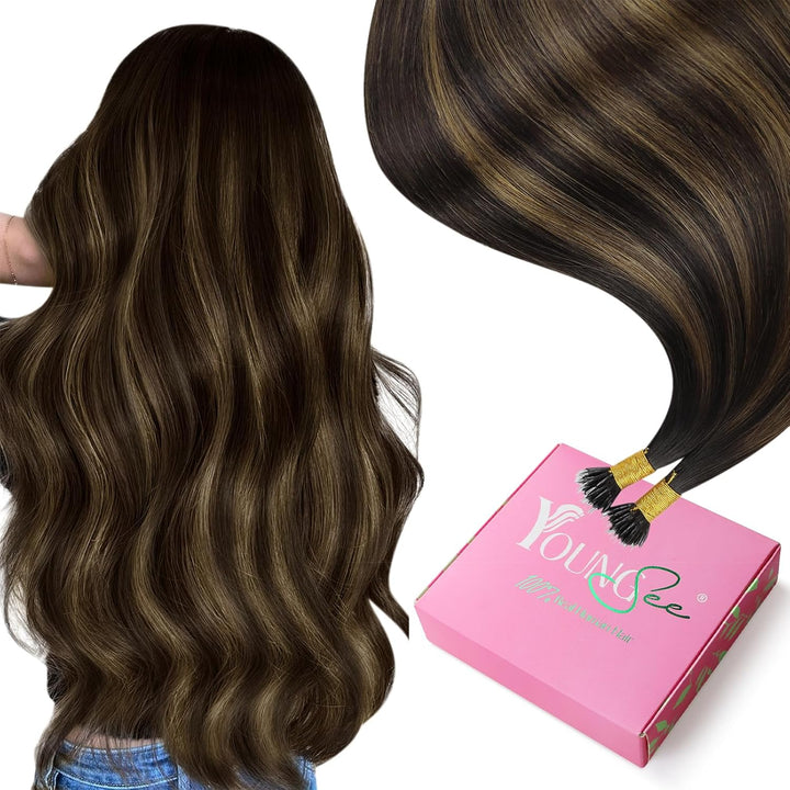 YoungSee Nanoring Extensions Echthaar Ombre Nano Ringe Haare Extensions Nanoring Echthaar Nanoring H