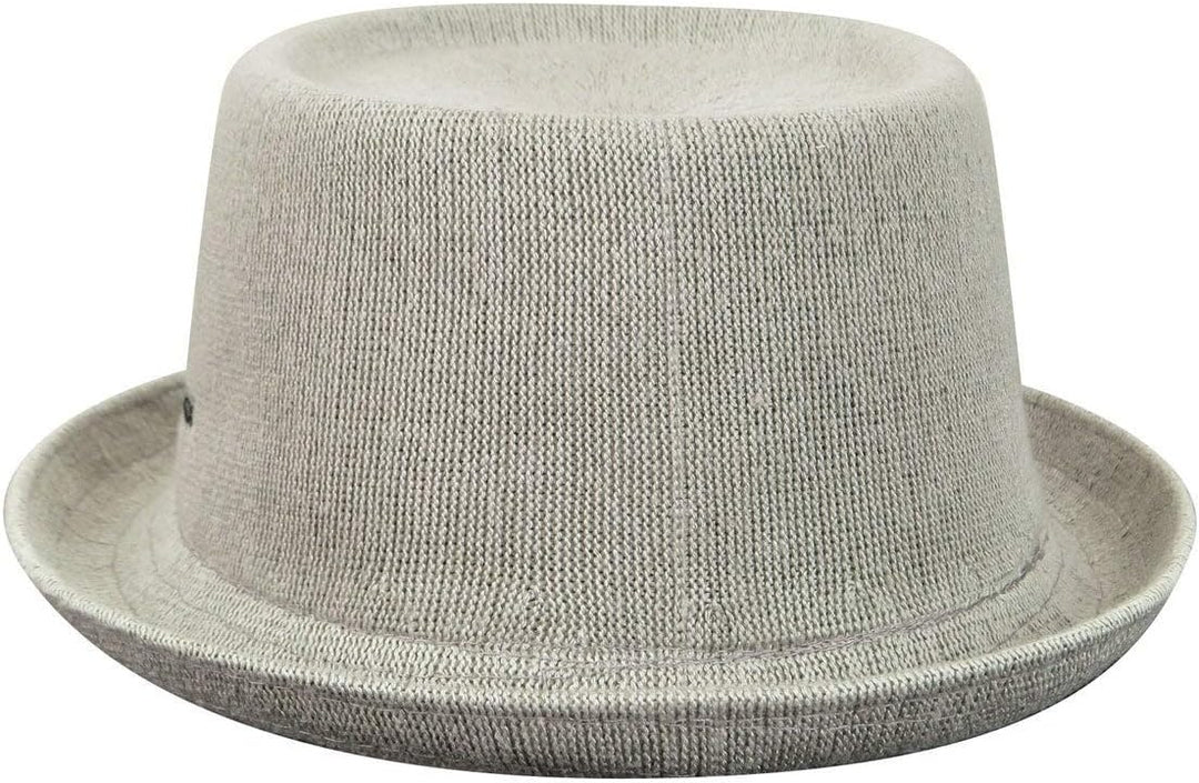 Kangol Mowbray Pork Pie Stoffhut Sommerhut Musikerhut Trendhut Bambushut S Grau, S Grau