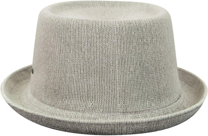 Kangol Mowbray Pork Pie Stoffhut Sommerhut Musikerhut Trendhut Bambushut S Grau, S Grau