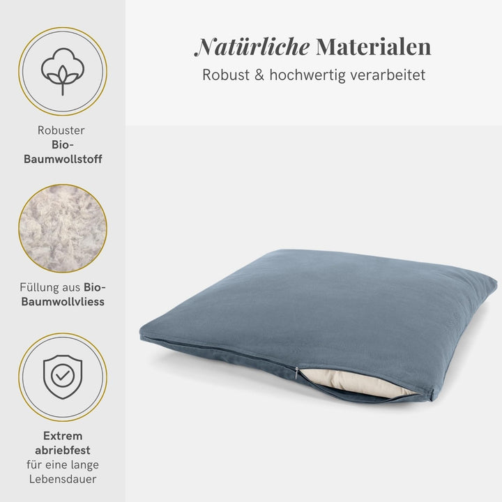 Lotuscrafts Meditationsmatte Zabuton Deluxe - Extra Dick - Meditationskissen Unterlage für entspannt