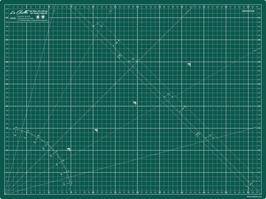 La Canilla Schneidematte A2 Selbstheilend (60x45 cm - 24x18") Cutting Mat Schneideunterlage für Bast