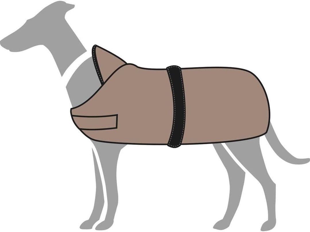 HUNTER Hundemantel DENALI, Farbe: taupe, warmer Hundemantel mit Fleece-Innenfutter, wasserabweisend,
