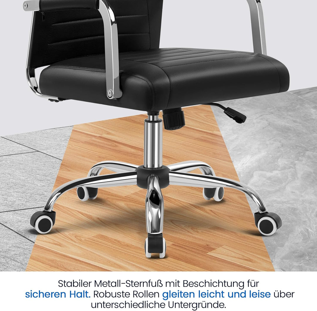 Yaheetech Bürostuhl ergonomischer Schreibtischstuhl mit Armlehnen, Chefsessel Computerstuhl hoher Rü