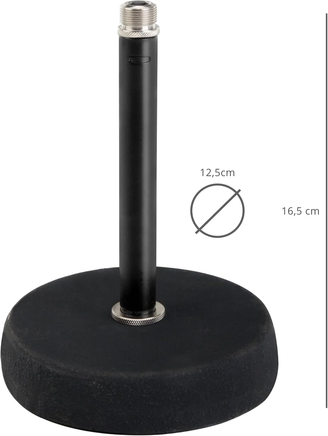 Pronomic MST-10 BK Mikrofon Tischstativ Tischmikrofon Stativ Ständer (für 3/8" Gewinde, Gusseisener