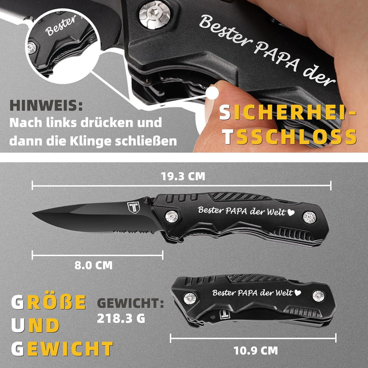 Weihnachts geschenke für Papa Multitool Messer - Männertag Geschenke für Männer Vater Stiefvater, Ge