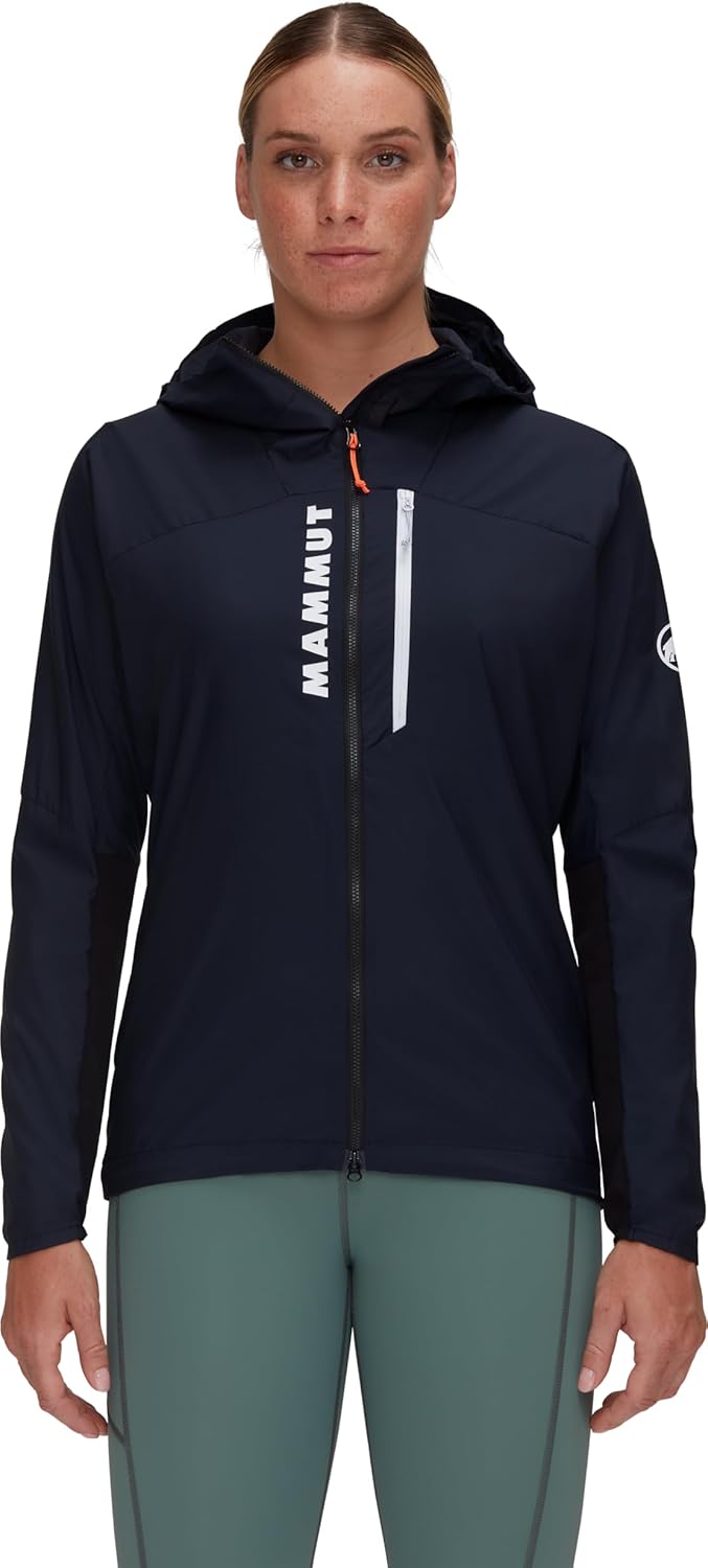 Mammut Damen Aenergy Hooded Windbreaker Jacke mit Kapuze XS Schwarz, XS Schwarz
