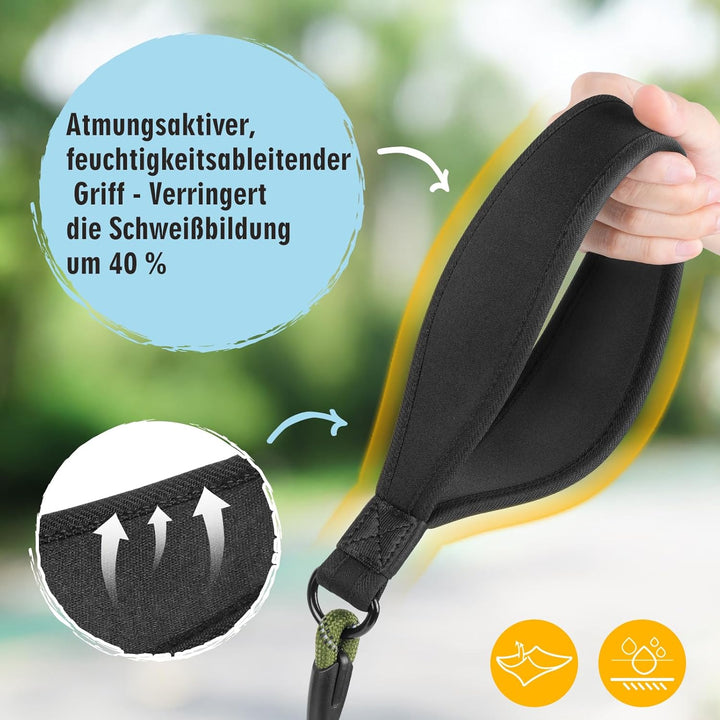 Aystkniet Bungee Schleppleine für Hunde 3M 5M 9M 10M 15M 20M 30M, Schockabsorbierende Hundeleine mit