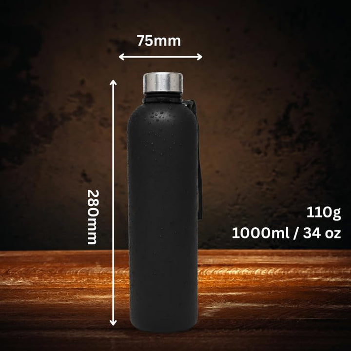 Trinkflasche 1l - Kohlensäure geeignet & Auslaufsicher - Für Sport, Schule & Büro - Sport Trinkflasc