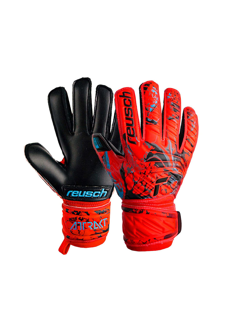Reusch Attrakt Silver Torwarthandschuh Kids Kinder 4 rot/blau/schwarz, 4 rot/blau/schwarz