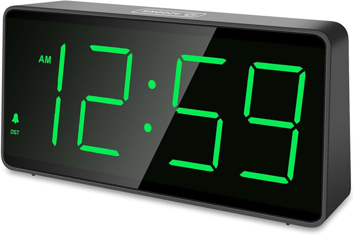 Eachui Wecker digital Batteriebetrieben mit grossen Zahlen, Digitaler Wecker mit LED Display, regelb