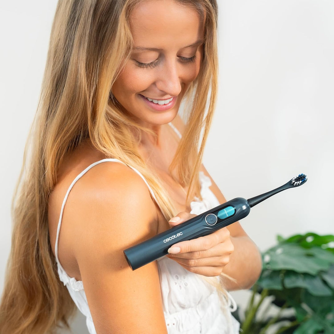 Cecotec elektrische Zahnbürste ToothCare UltraSonic PlatiniumSwing. DualClean Sonic+Oszillation, 50.