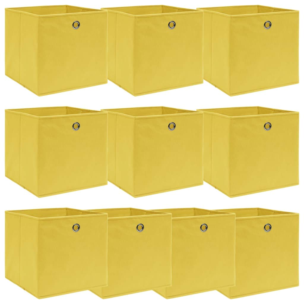 WIFESE 10 Stück Aufbewahrungsbox 32X32X32 cm Faltbox Mit Fingerloch Storage Boxes Faltbarer Organize