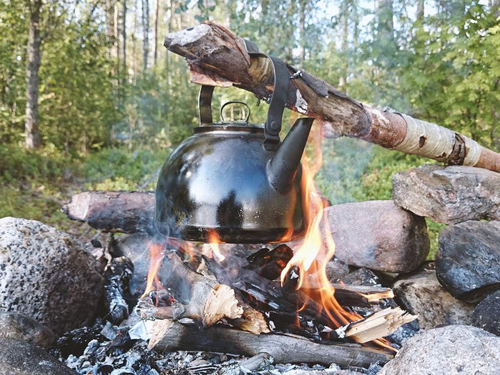 Muurikka Campfire Kessel aus Edelstahl, Silber