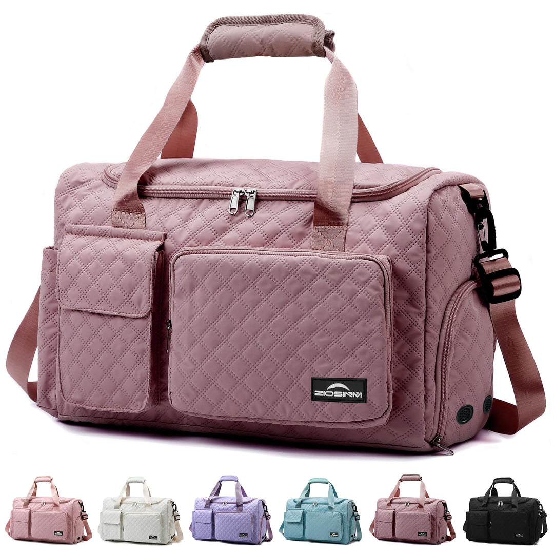 Sporttasche Damen，Reisetasche mit Nassfach und Schuhfach Wasserdichter Handgepäck Tasche, Weekender