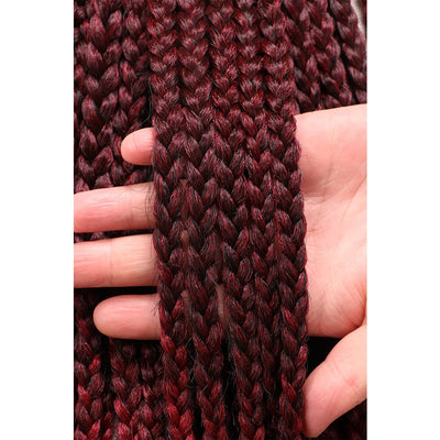 7 Packungen gehäkelte Braids Strähnen Echthaar Haarverlängerung für afrikanische Zöpfe Schwarze Perü