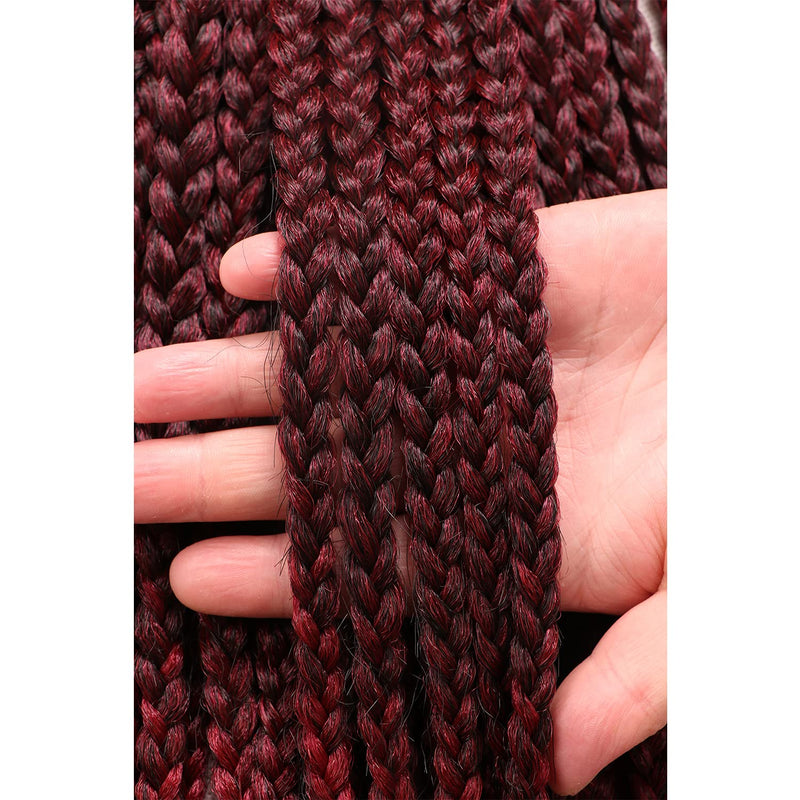 7 Packungen gehäkelte Braids Strähnen Echthaar Haarverlängerung für afrikanische Zöpfe Schwarze Perü