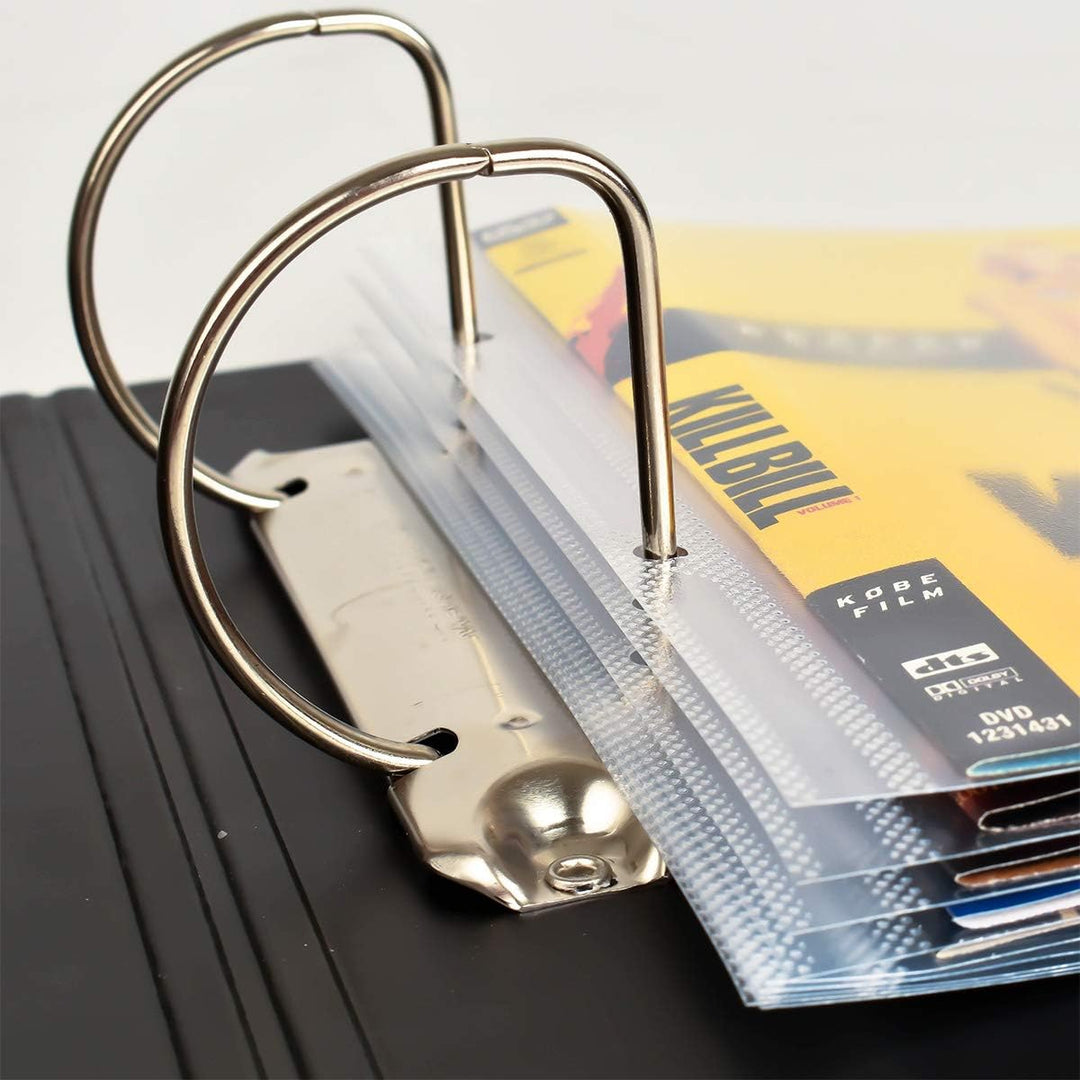3L DVD Aufbewahrung - Kombipack mit 100 DVD Hüllen &amp; 4 DVD Ordner - Praktisches Aufbewahrungssystem