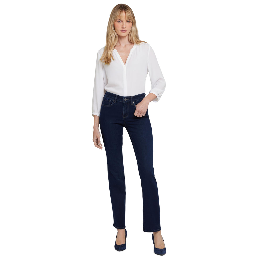 NYDJ Damen Marilyn Straight Jeans 34 Dunkles Enzym, 34 Dunkles Enzym