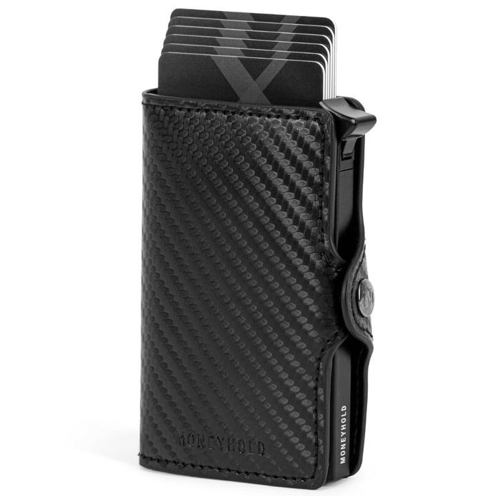 Moneyhold® Slim Wallet - Kartenetui Herren - Mini Geldbörse Herren auch mit Münzfach - Karten Portem