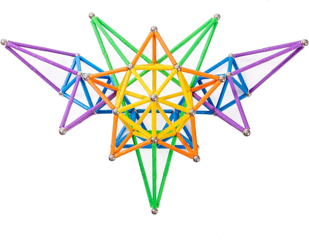 BANBBY 145 Stück Magnetspielzeug, 58mm Baustäbe Set für Kinder, Magnetspiel, 10 Farben Rainbow, Rain