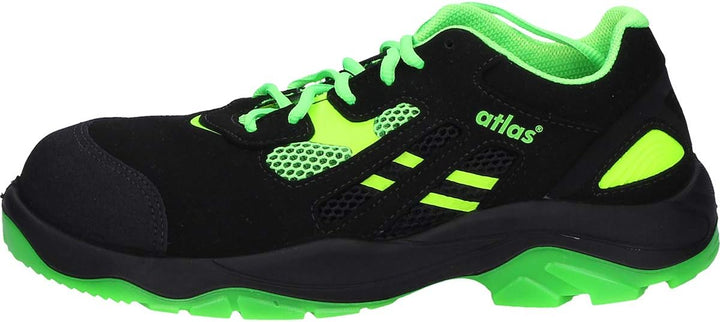 Atlas Flash 2605 XP | ESD - EN ISO 20345 S1P - W10 Arbeits-und Sicherheitsschuhe 47 EU Schwarz Grün,