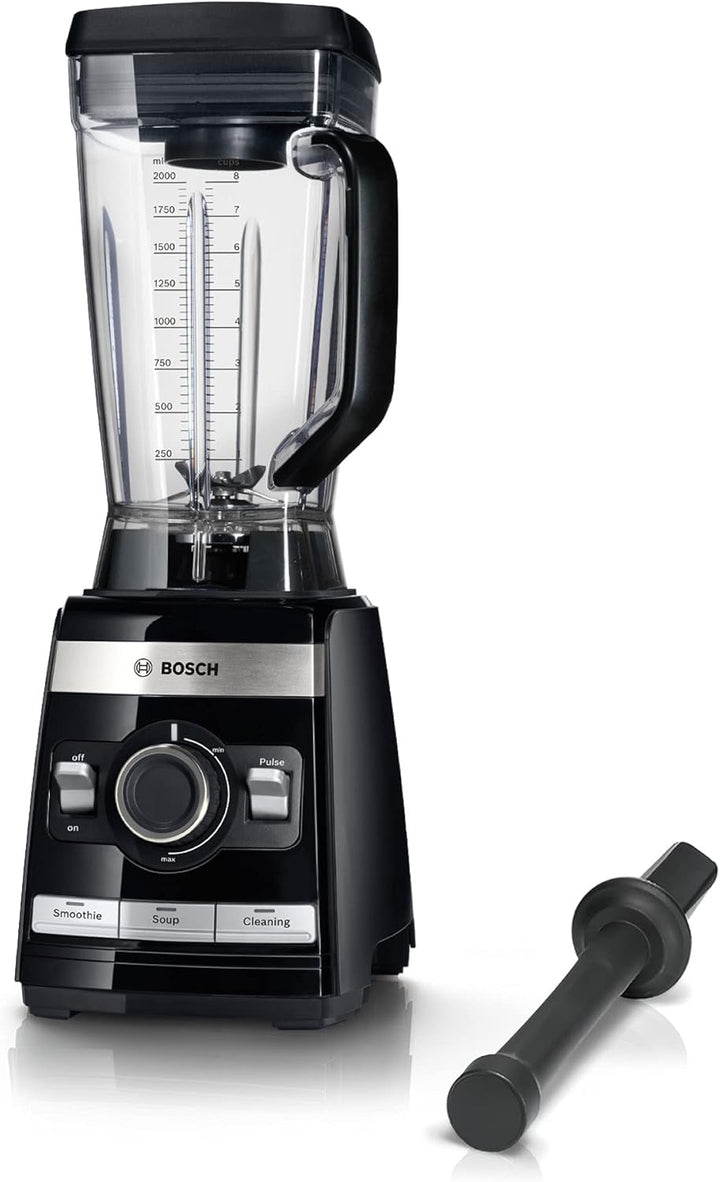 Bosch Standmixer VitaBoost MMBH4P3B, 6-Klingen-Edelstahlmesser, 2,5l Tritan-Mixbehälter, Stopfer, 3