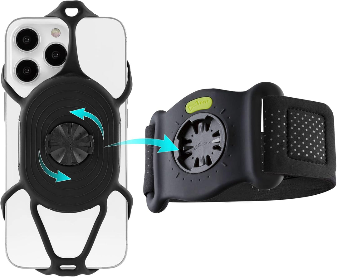 Bone 360 Grad Drehbar Abnehmbar Handyhalterung zum Joggen, Sportarmband für iPhone Samsung 4,7 bis 7