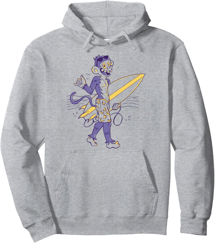 Surf Monkey Surfbrett Pullover Hoodie