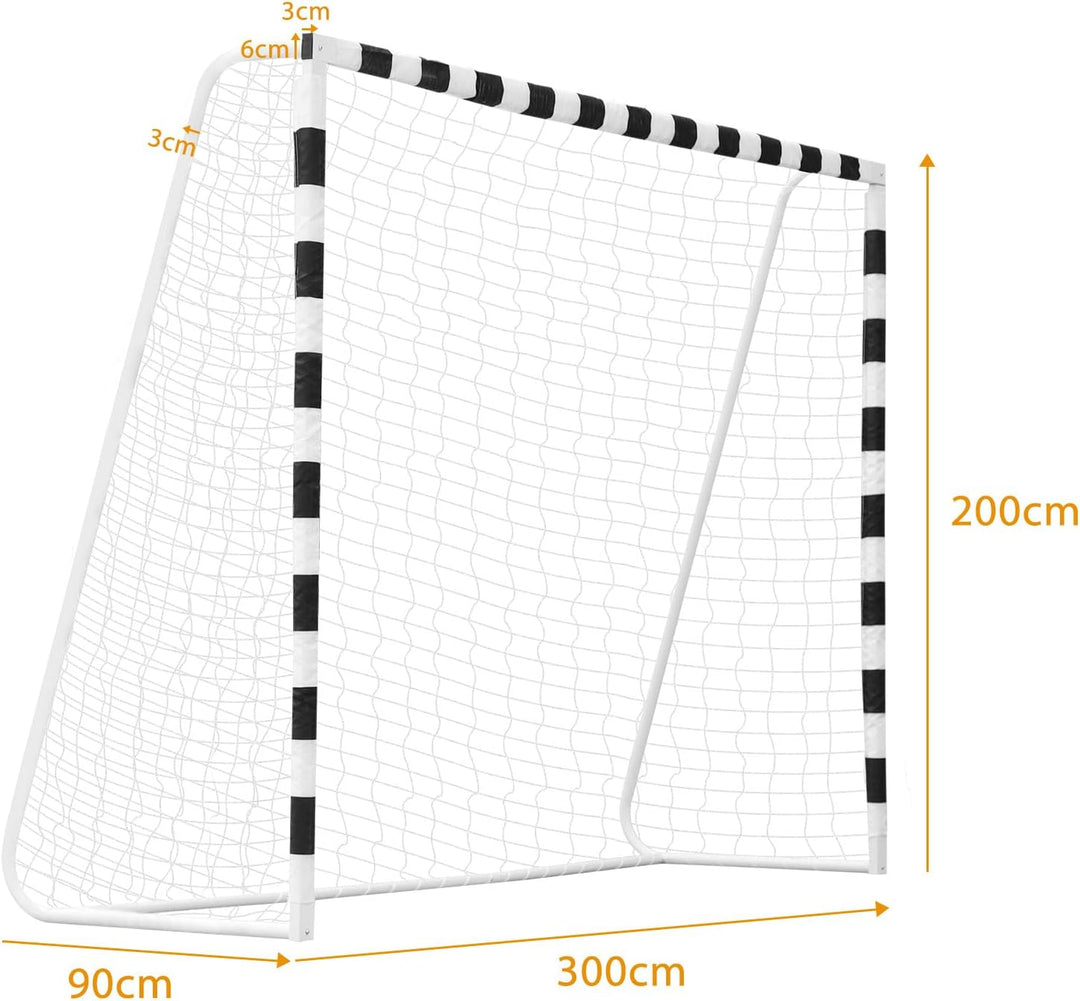 Trintion Fussballtor 3m x 2m - Tragbares, Robustes Allwetter-Tor für Garten, Innen und Aussen