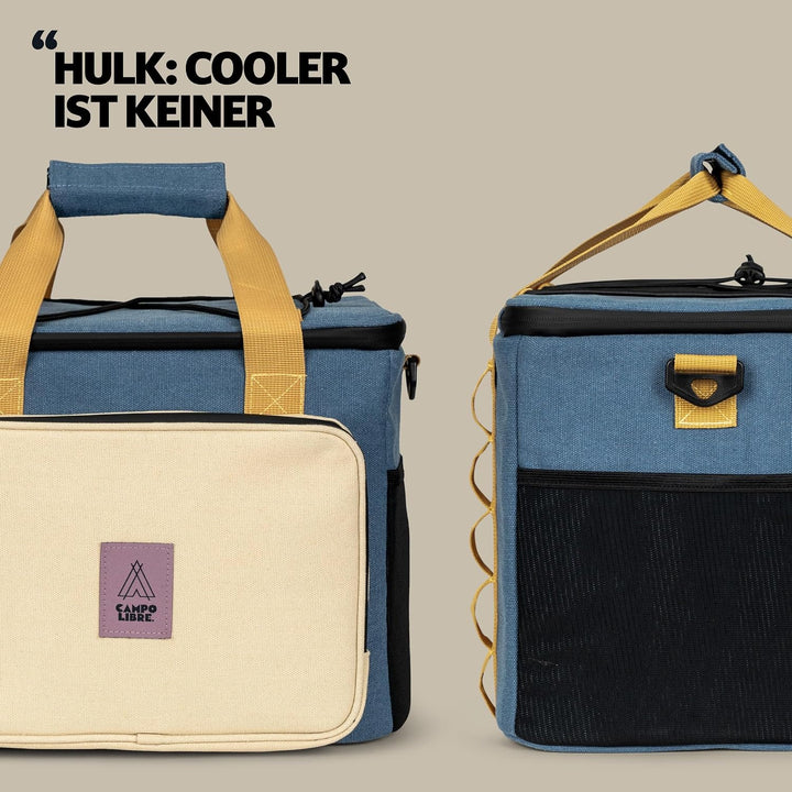 Campo Libre.® Hulk I Premium Camping Kühltasche 30l &amp; 20l I Kühltasche klein mit Wasserdichten Reiss