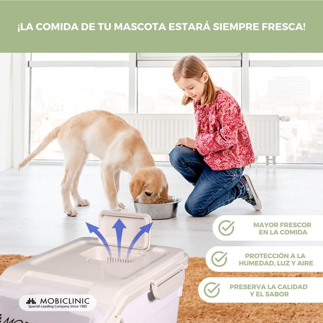 Mobiclinic® Pets, Futterbehälter, für Haustiere, FeedPet, Fassungsvermögen 8kg, hermetischer Verschl