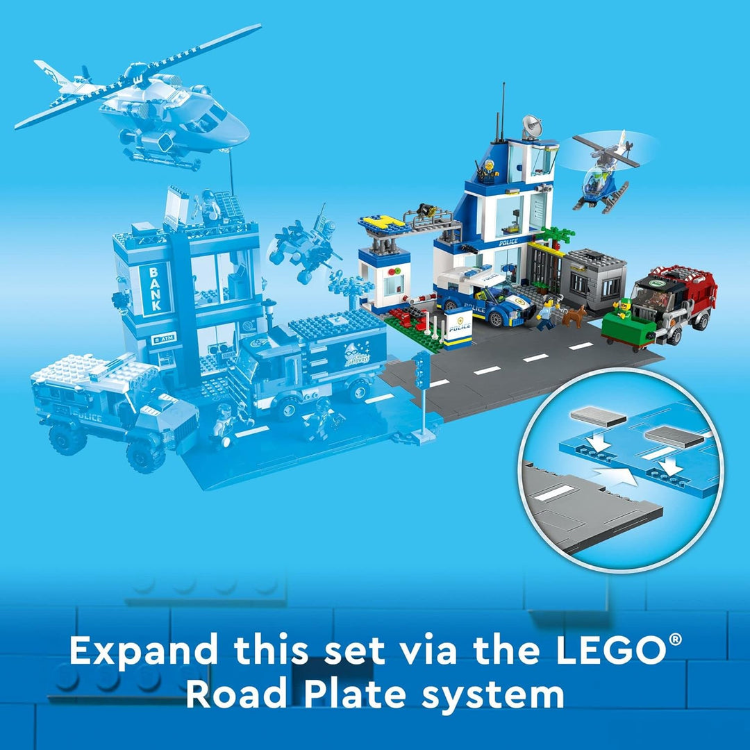 LEGO City Police Station 60316 Building Kit for Kids Aged 6 and up (668 Pieces)